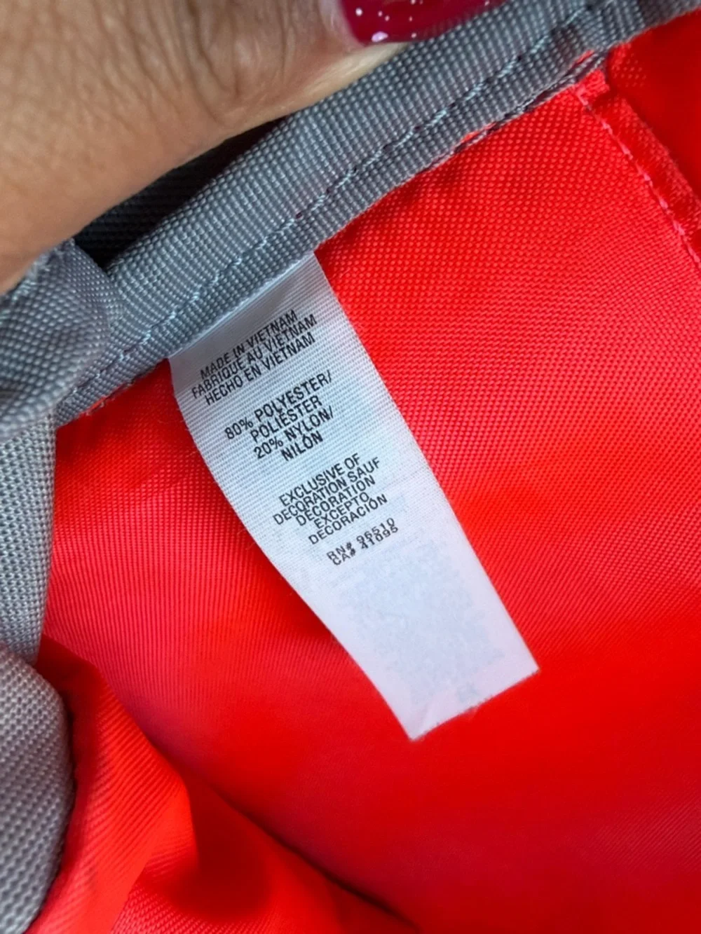 Under Armour Gray and Red Athletic Backpack